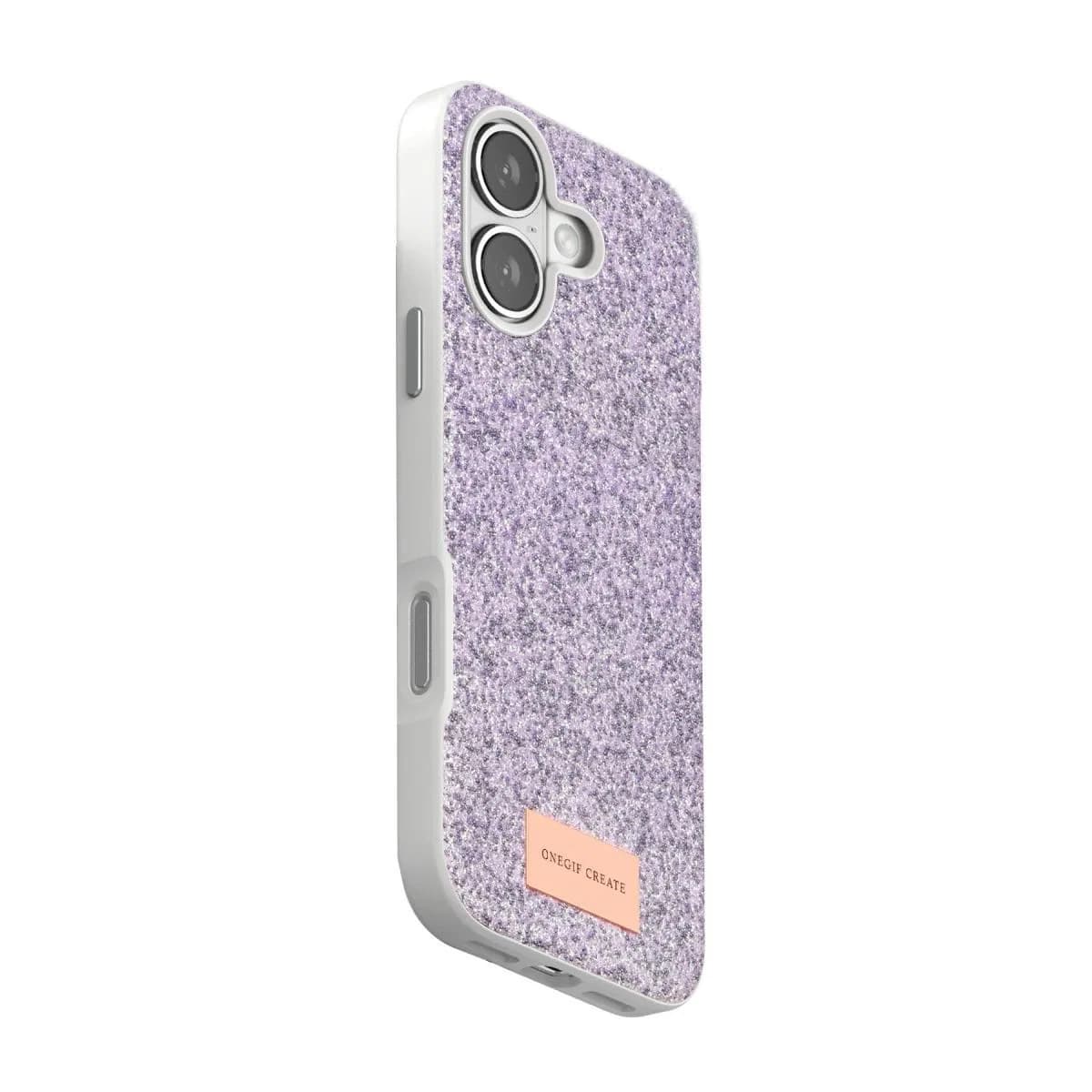 Onegif Apple İphone 17 Bright Simli Kapak - Lila
