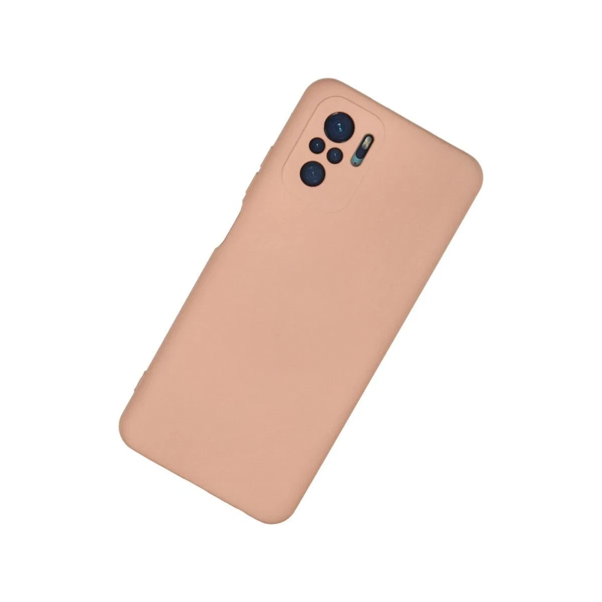 Xiaomi Redmi Note 10 Kılıf Nano İçi Kadife Silikon - Pudra