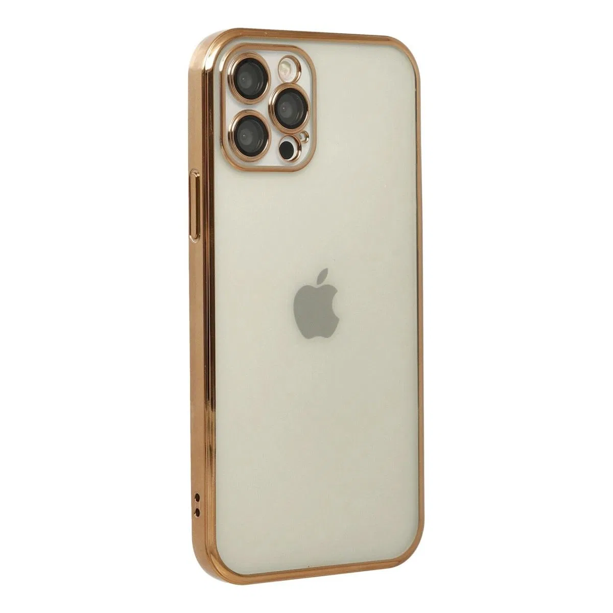 Apple İphone 12 Pro Max Kılıf Razer Lensli Silikon - Gold