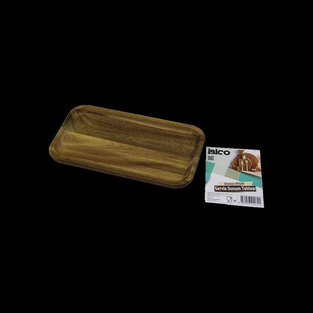 Akasya Ahşap Dikdörtgen Servis Tepsisi 25x14x1. 4 cm