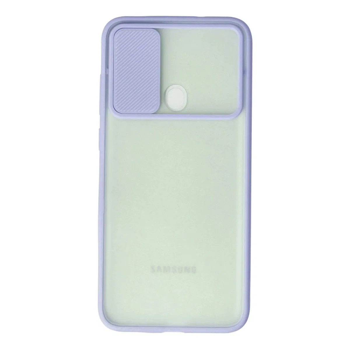 Samsung Galaxy A11 Kılıf Palm Buzlu Kamera Sürgülü Silikon - Lila