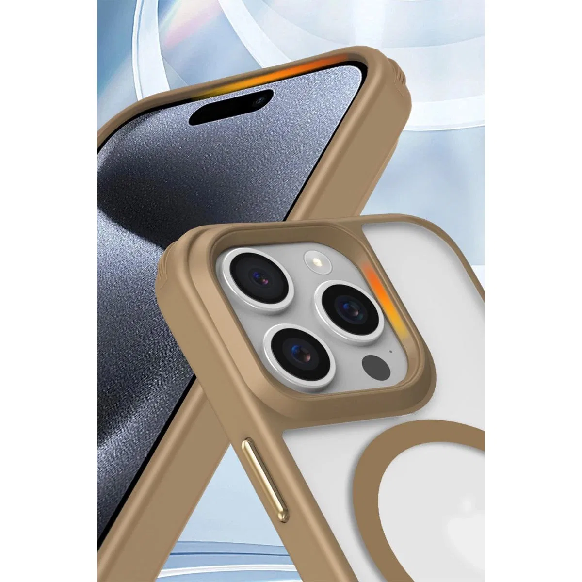 Apple İphone 16 Pro Max Kılıf Enka Magsafe Silikon Kılıf - Titan Gri