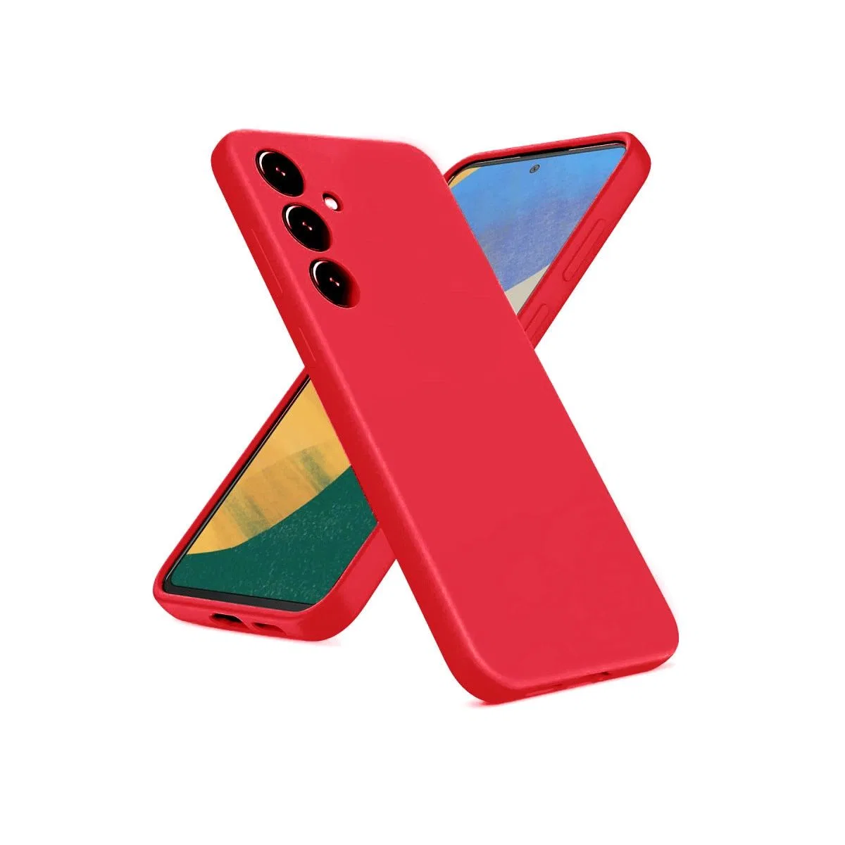 Samsung Galaxy A36 Kılıf Nano İçi Kadife Silikon - Kırmızı