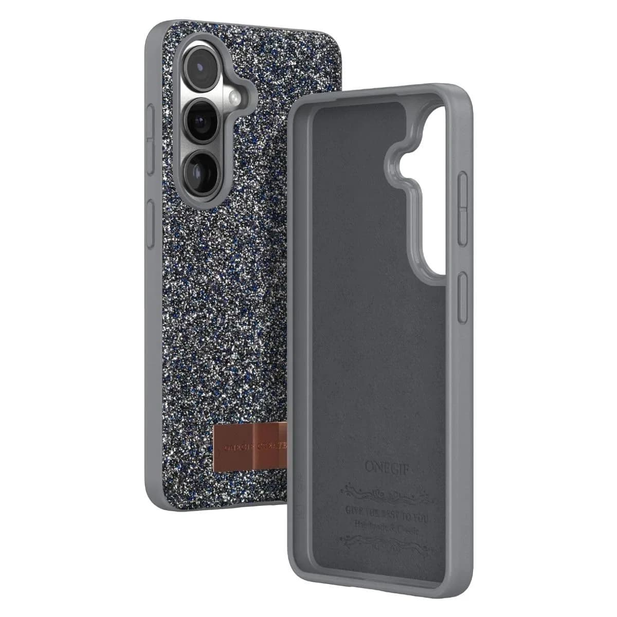 Onegif Samsung Galaxy S26 Plus Bright Simli Kapak - Gümüş