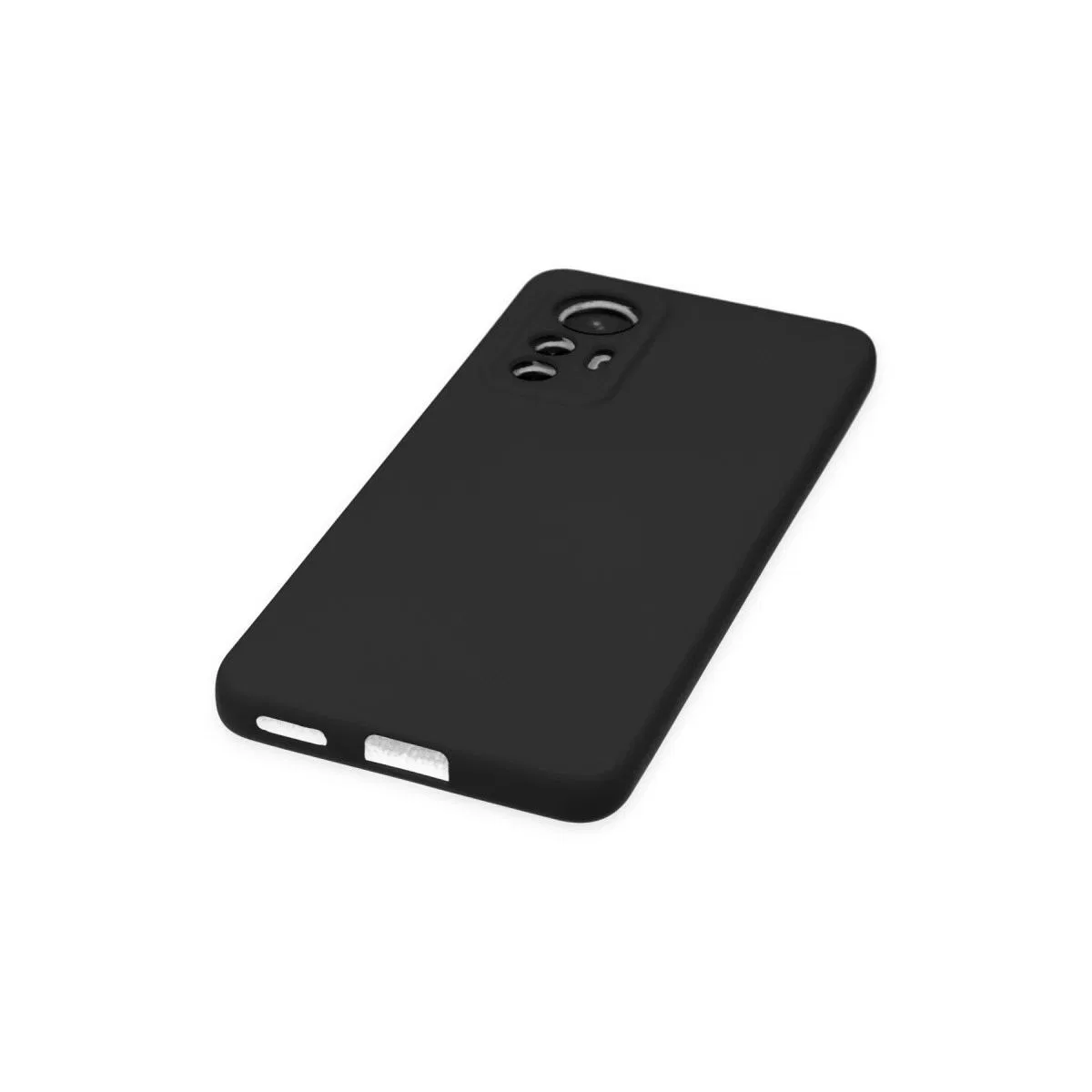 Xiaomi Mi 12 Lite Kılıf Nano İçi Kadife Silikon - Siyah