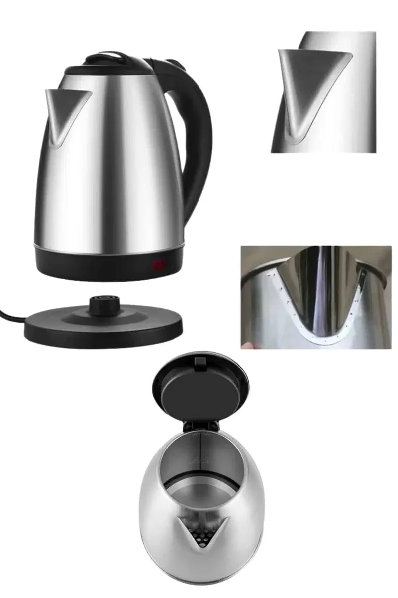 Elektrikli Paslanmaz Çelik Su Isıtcı Çelik Kettle 1. 8 Lt. Uzun Ömürlü