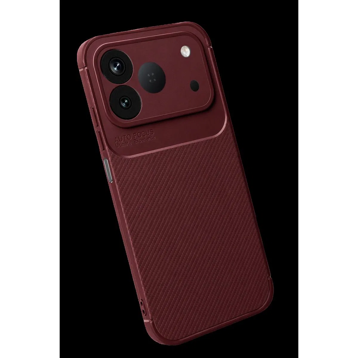 Newface Tecno Spark 50 4g Auto Focus Karbon Kapak - Bordo