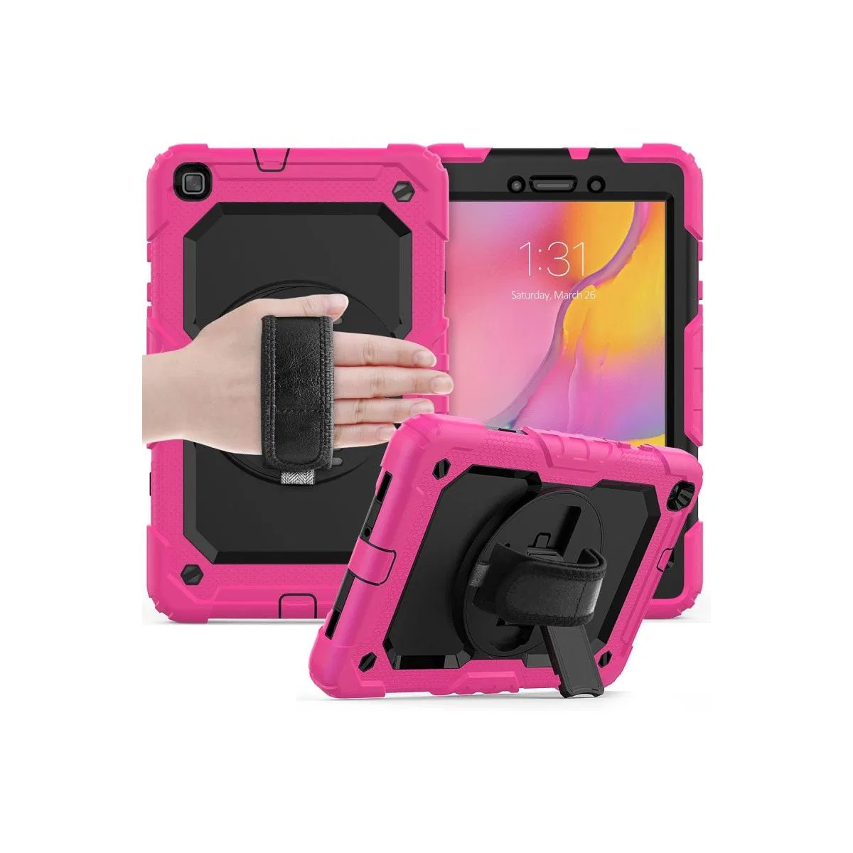 Samsung Galaxy T290 Tab A 8 Kılıf Pars Tablet Kapak - Pembe