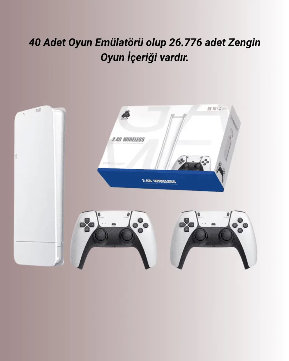 M15 Retro Konsol – 20. 000 Oyunlu, Çift Gamepadli, 4K HDMI