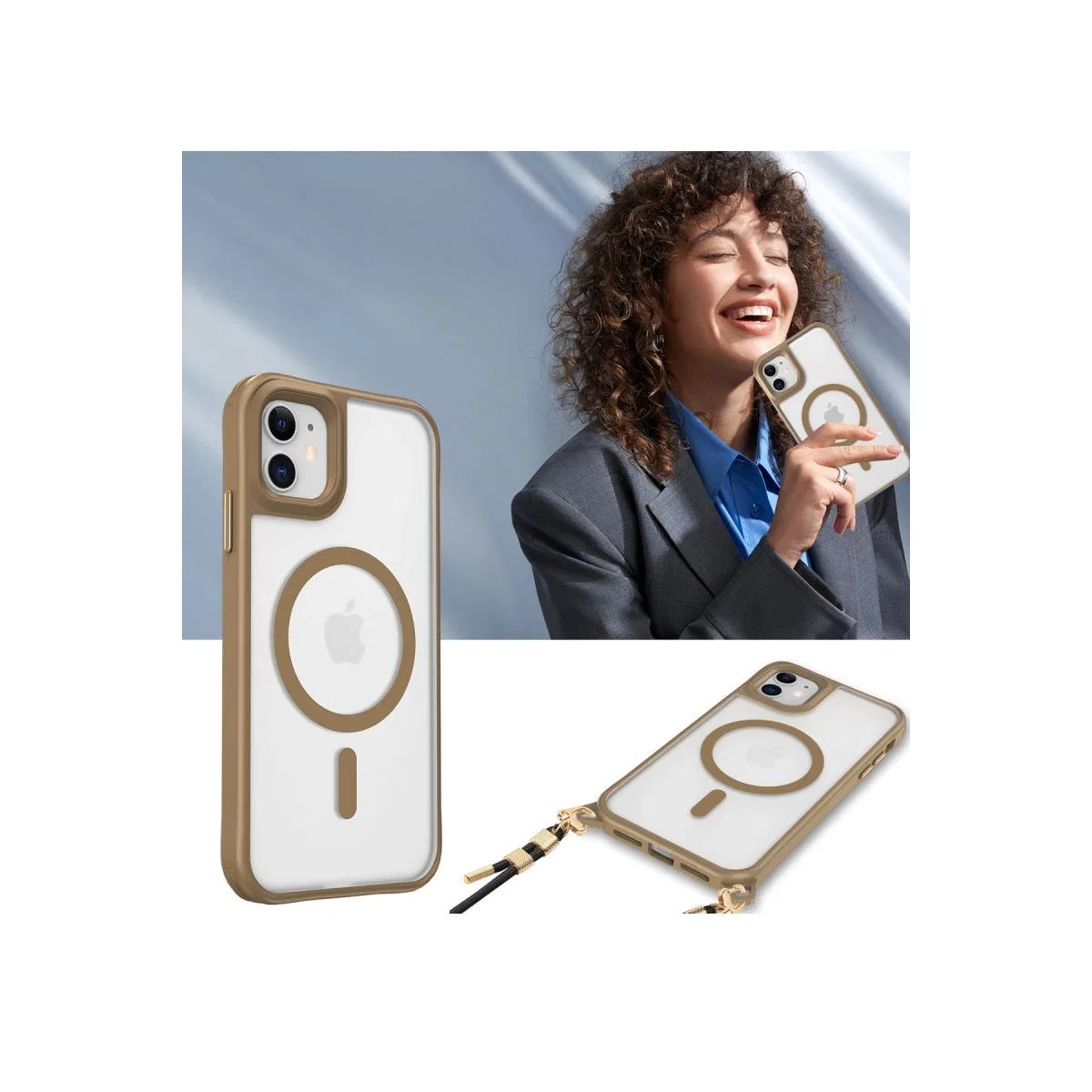 Apple İphone 12 Kılıf Enka Magsafe Silikon Kılıf - Şeffaf