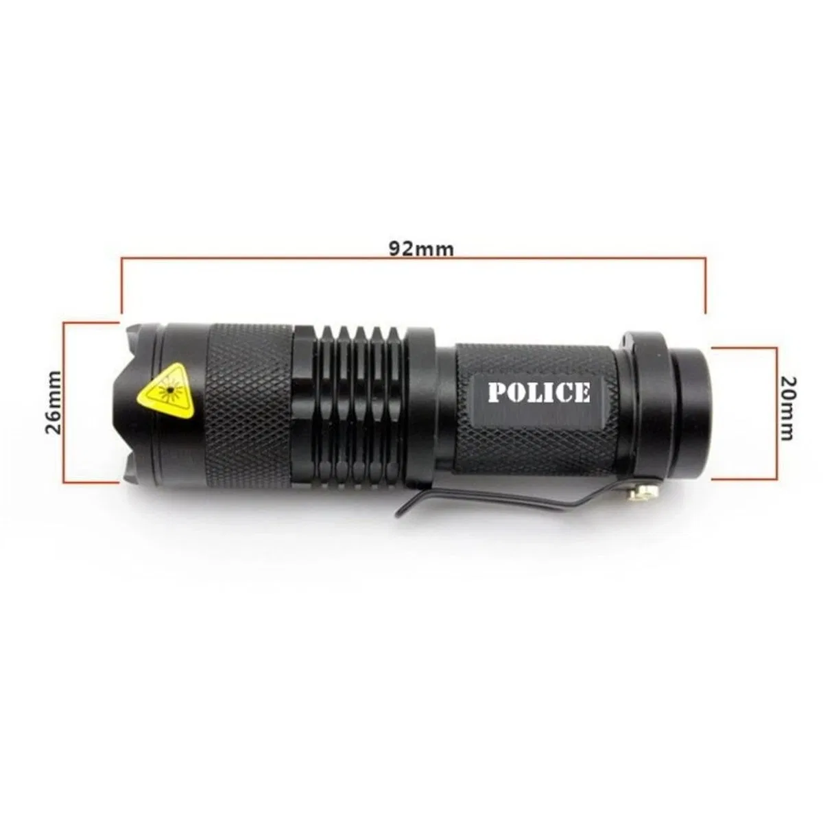 Cree Q5 Led Zoomlu Pilli Mini Feneri 14500 Pil İle Çalışma Özelliği