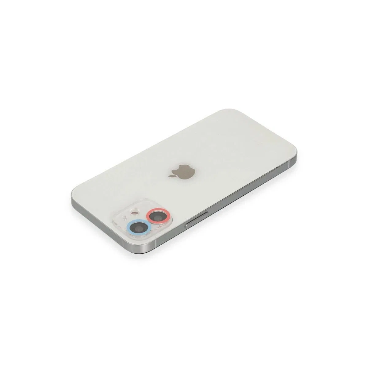 Apple İphone 12 Renkli Kamera Lens Koruma Cam - Pembe-mavi