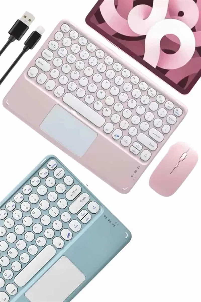 Profesyonel Wifi Q Klavye Bluetooth Klavye Touchpad 10. 8 Inç Yeni Nesil