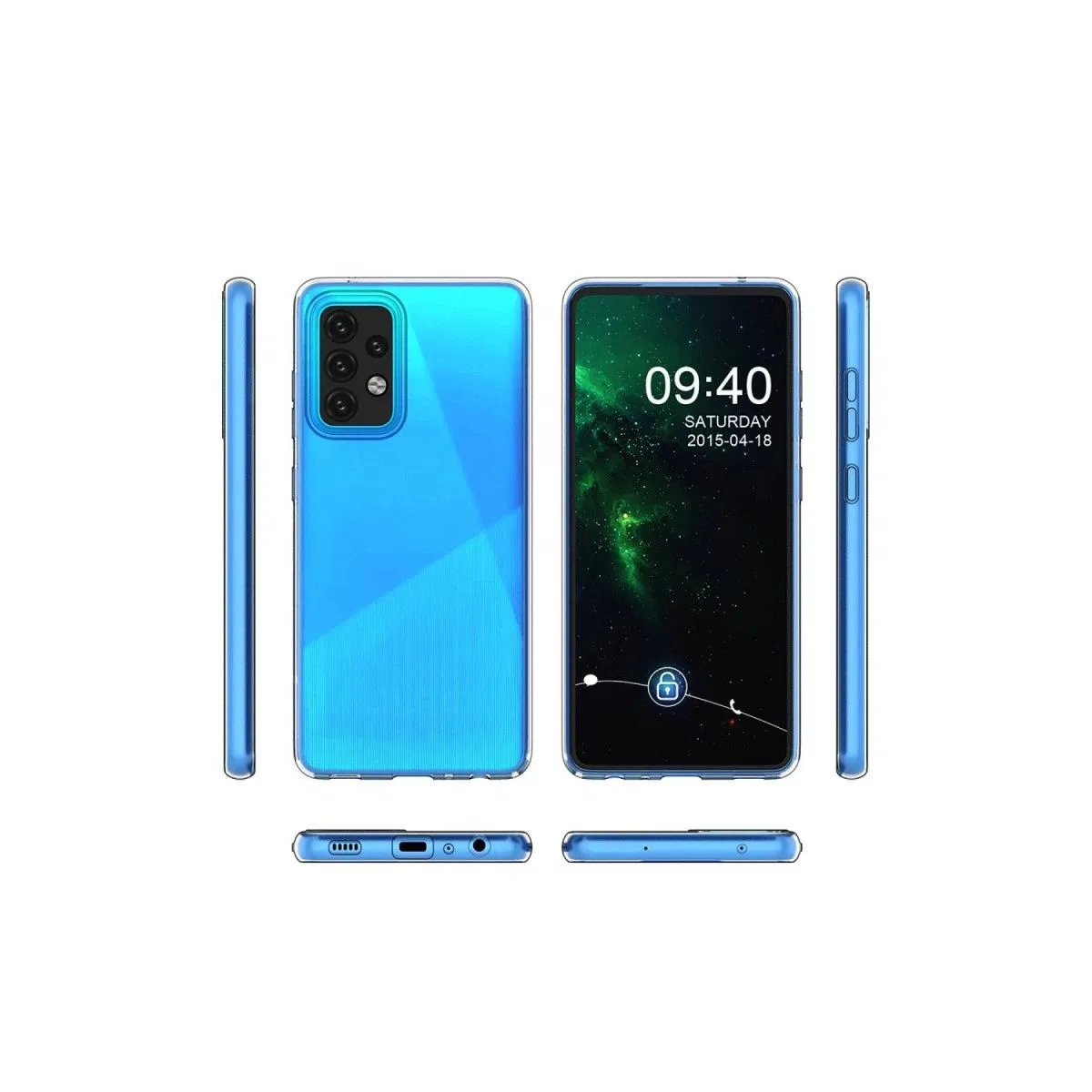 Newface Samsung Galaxy A02s Kılıf Lüx Şeffaf Silikon