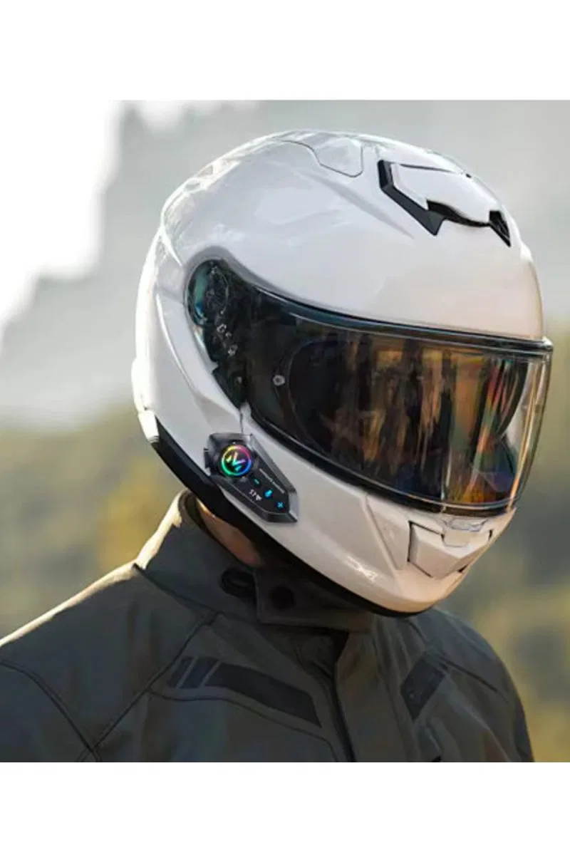 Y12 Motor Kask Kulaklık Rgb Modlu Radyolu Motosiklet Kulaklık 5. 3 Bluetooth Intercom