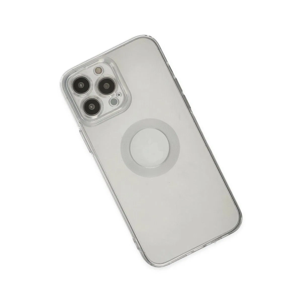 Apple İphone 14 Pro Max Kılıf Santa Lens Silikon - Şeffaf