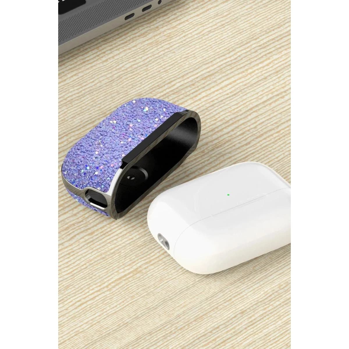 Onegif Apple Airpods 3 (3. nesil) Bright Simli Airpods Kapak - Pembe