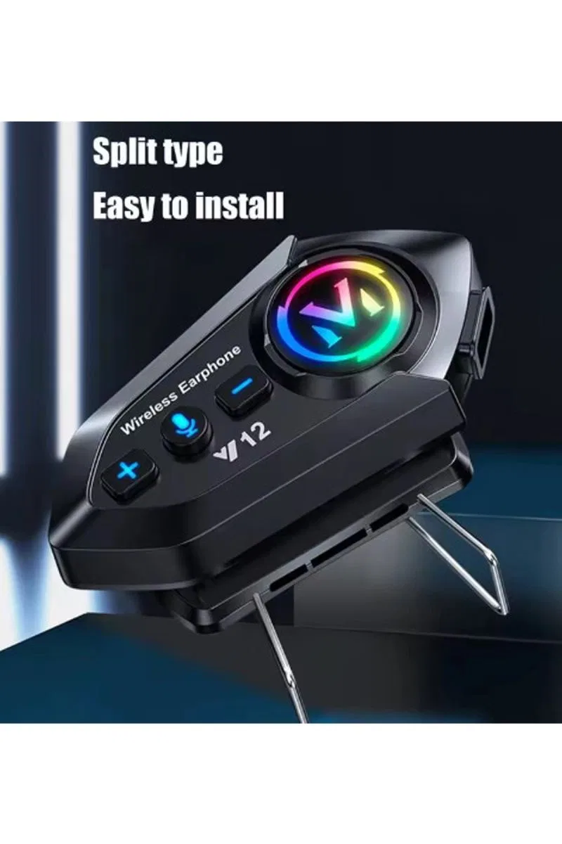Y12 Motor Kask Kulaklık Rgb Modlu Radyolu Motosiklet Kulaklık 5. 3 Bluetooth Intercom