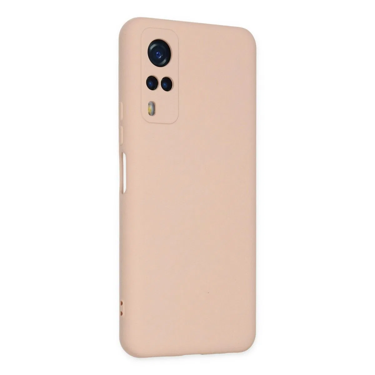 Vivo Y53s Kılıf Nano İçi Kadife Silikon - Pudra