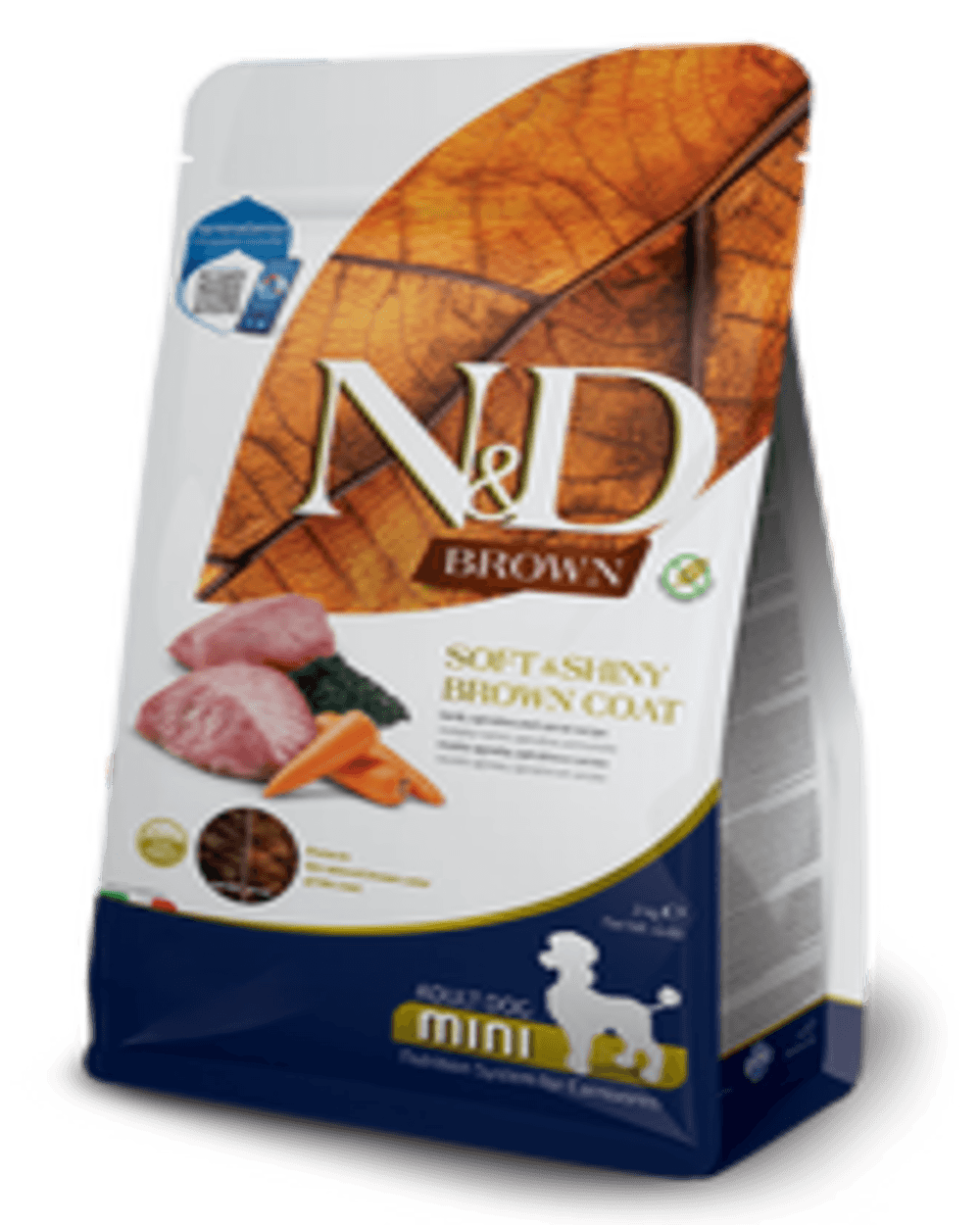 ND Brown Kuzu ve Havuç Mini Irk Tahılsız Köpek Maması 2 Kg