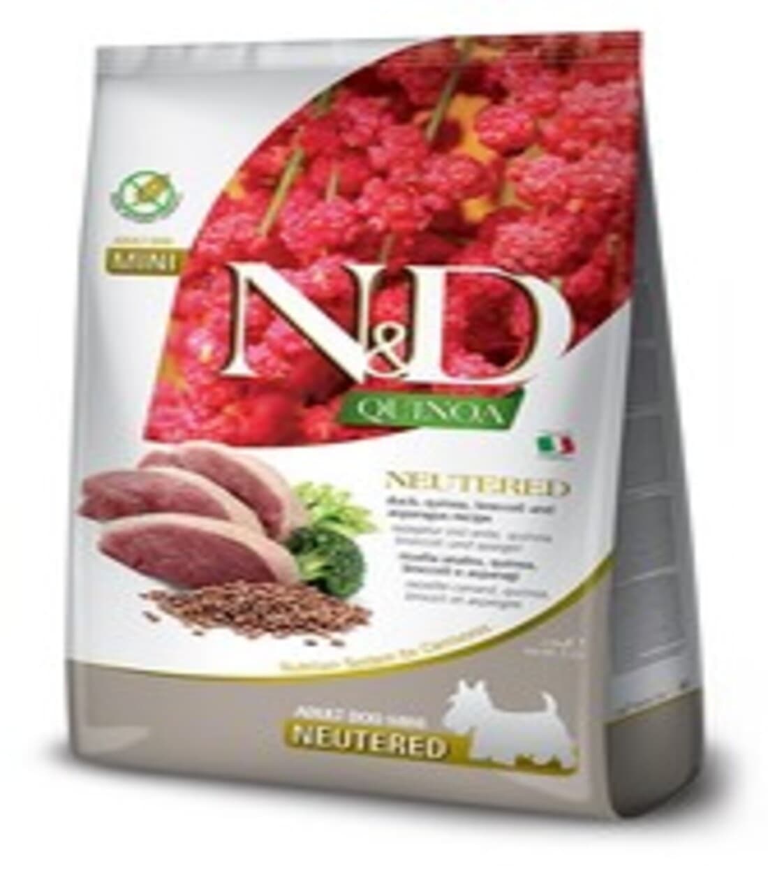 ND Quinoa Neutered Mini Ördek Kısır Küçük Irk Köpek Maması 2,5 Kg