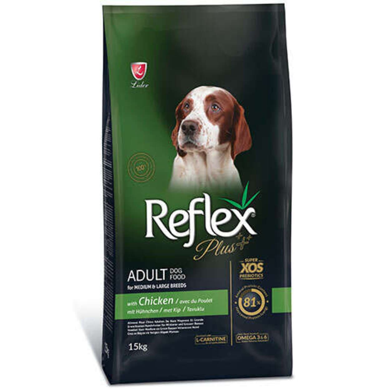 Reflex Plus Tavuk Etli Orta / Büyük Irk Köpek Maması 15 Kg