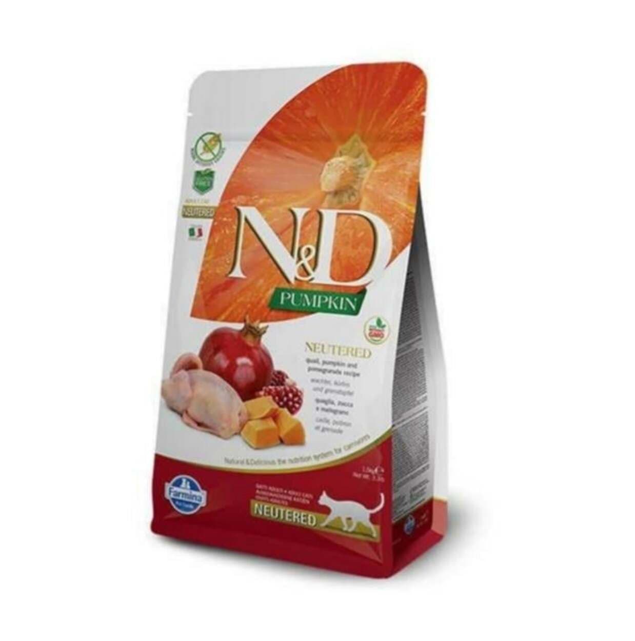 ND Tahılsız Bıldırcın Nar Kısırlaştırılmış Kedi Maması 5 Kg