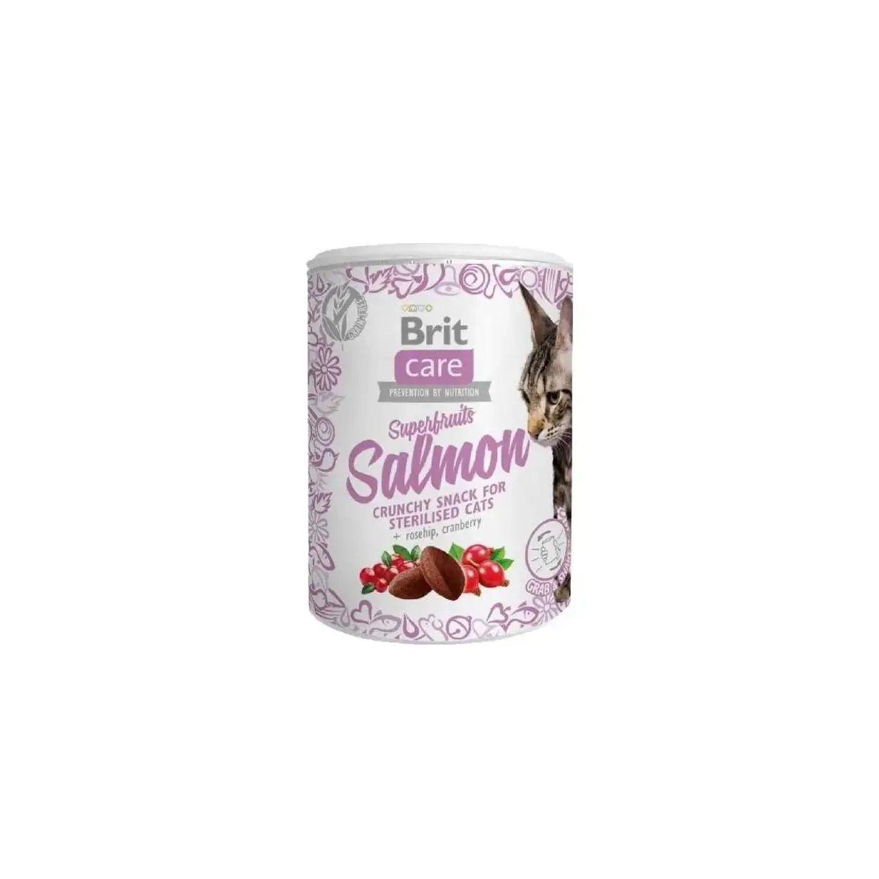Brit Care Cat Snack Superfruits Salmon Somon Kuşburnu Yaban Mersini Tahılsız Kedi Ödülü 100 Gr
