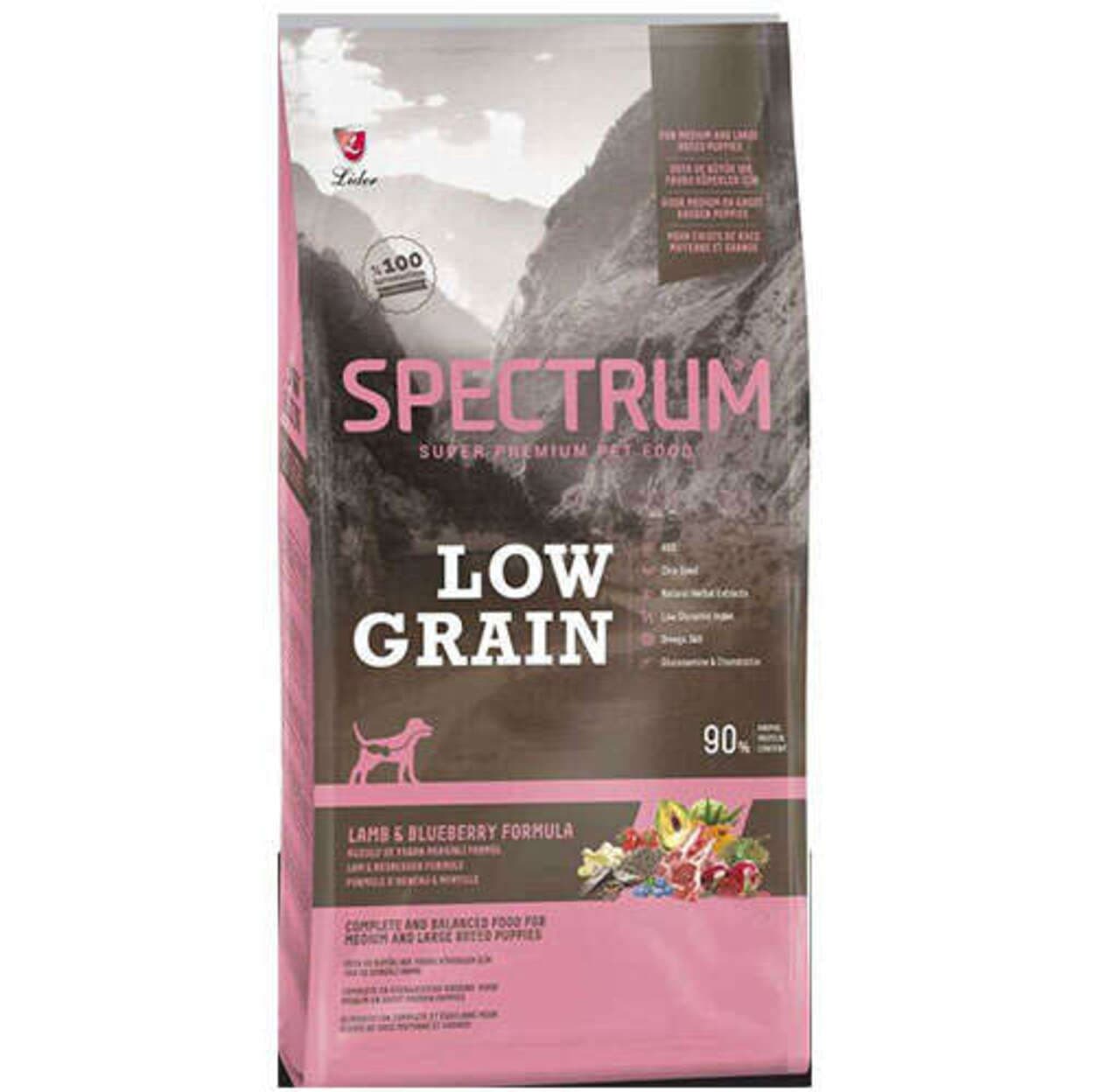 Spectrum Low Grain Kuzu Etli ve Yaban Mersini Yavru Köpek Maması 2,5 Kg