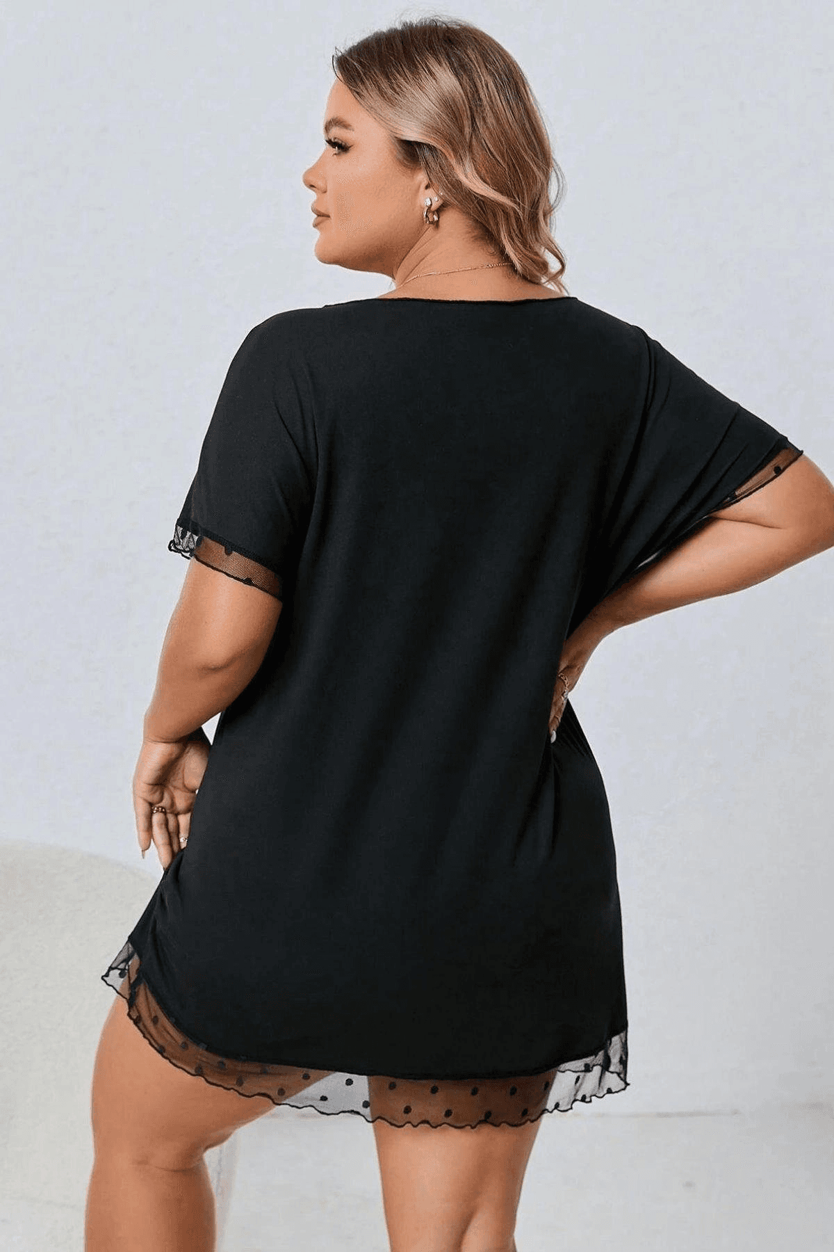 Kadın Siyah Büyük Beden Gecelik