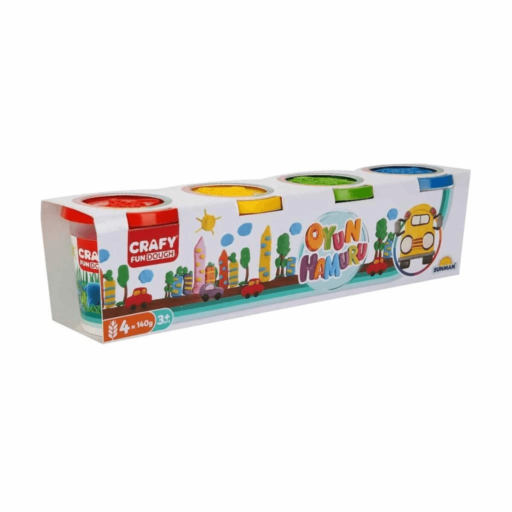 Crafy 4'lü Oyun Hamuru 520 Gr
