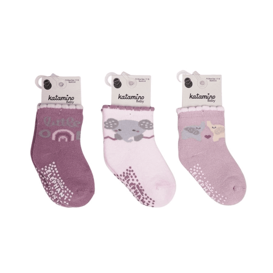 Mirselin Abs'li Havlu Kız Bebek Soket Çorap K45892