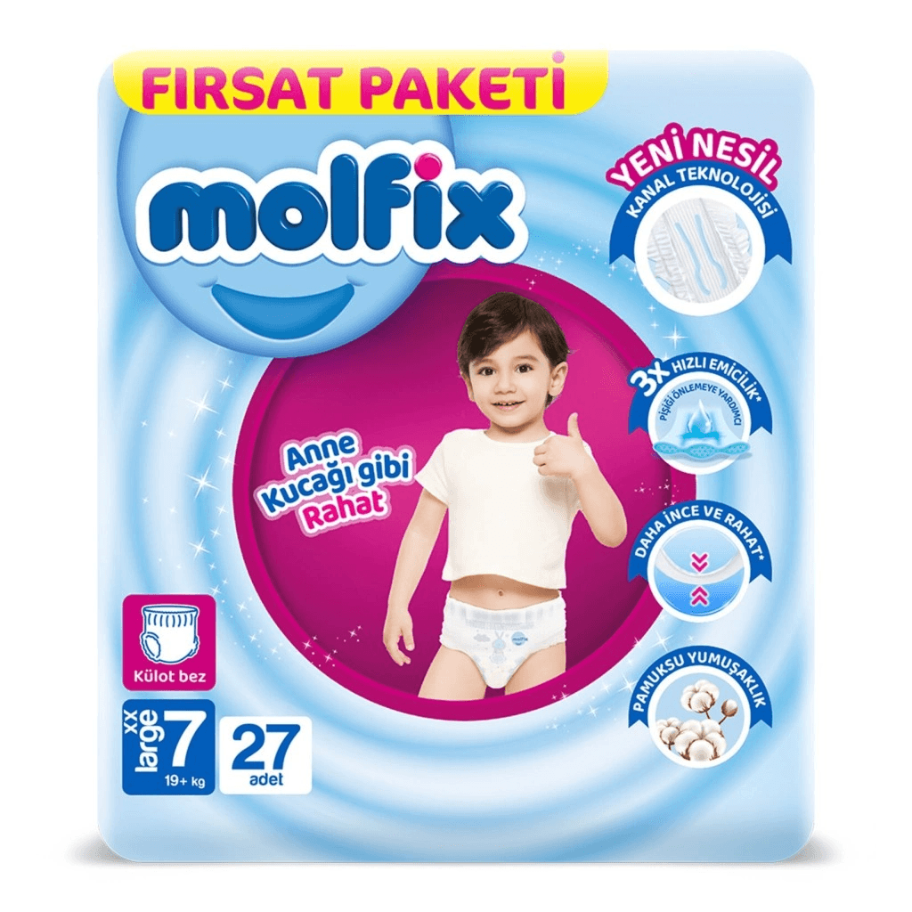 Külot Bez Fırsat Paketi 7 Beden 19+ Kg 27 Adet