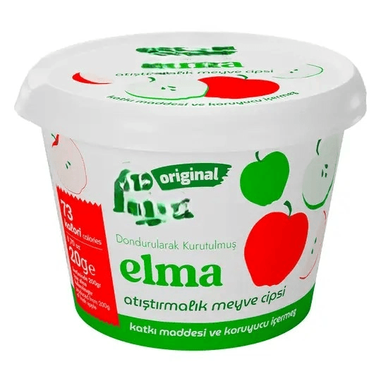 Original Elma Atıştırmalık Meyve Cipsi 20gr