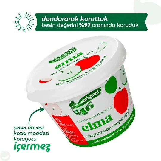 Original Elma Atıştırmalık Meyve Cipsi 20gr
