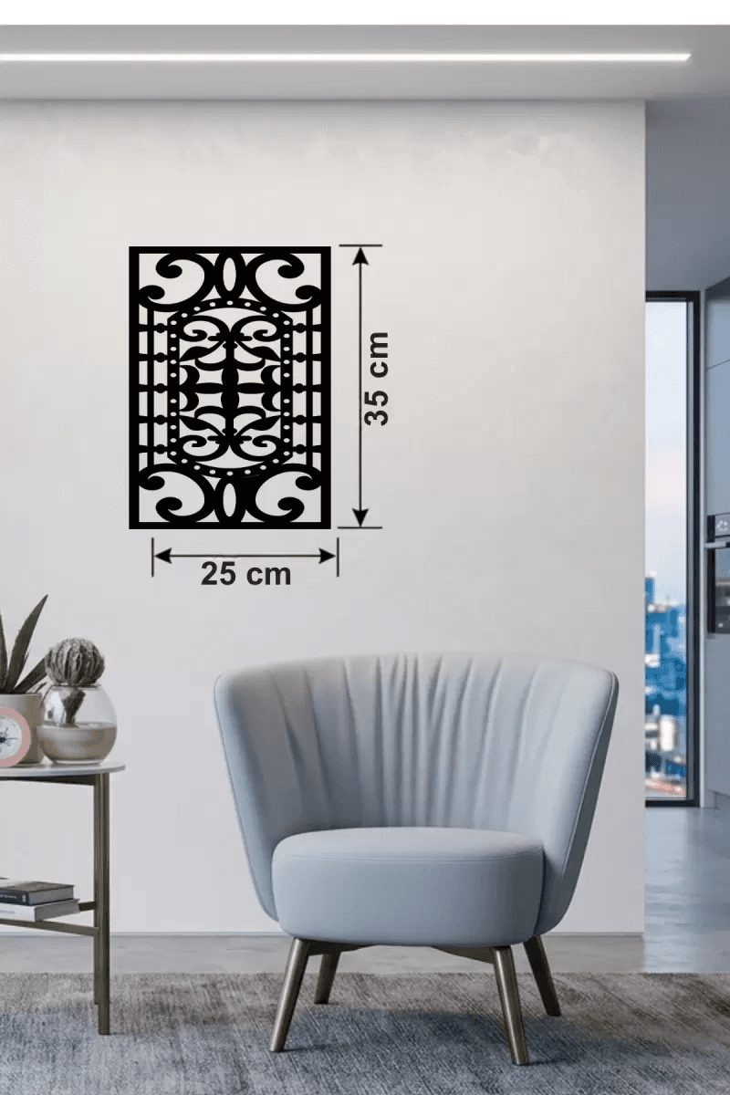Osmanlı Motifli Dekoratif Ahşap Duvar Tablosu - 25x35 cm Lazer Kesim