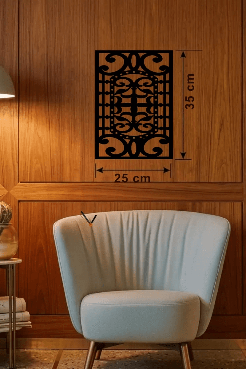 Osmanlı Motifli Dekoratif Ahşap Duvar Tablosu - 25x35 cm Lazer Kesim