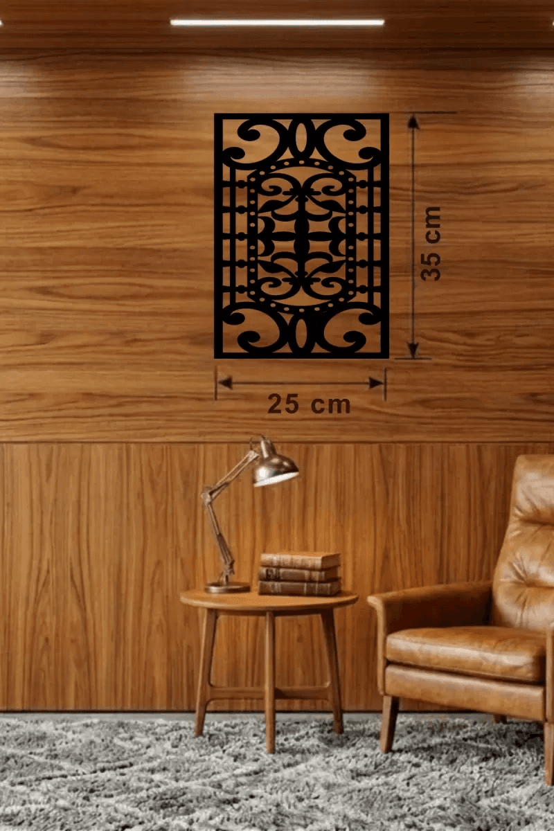 Osmanlı Motifli Dekoratif Ahşap Duvar Tablosu - 25x35 cm Lazer Kesim