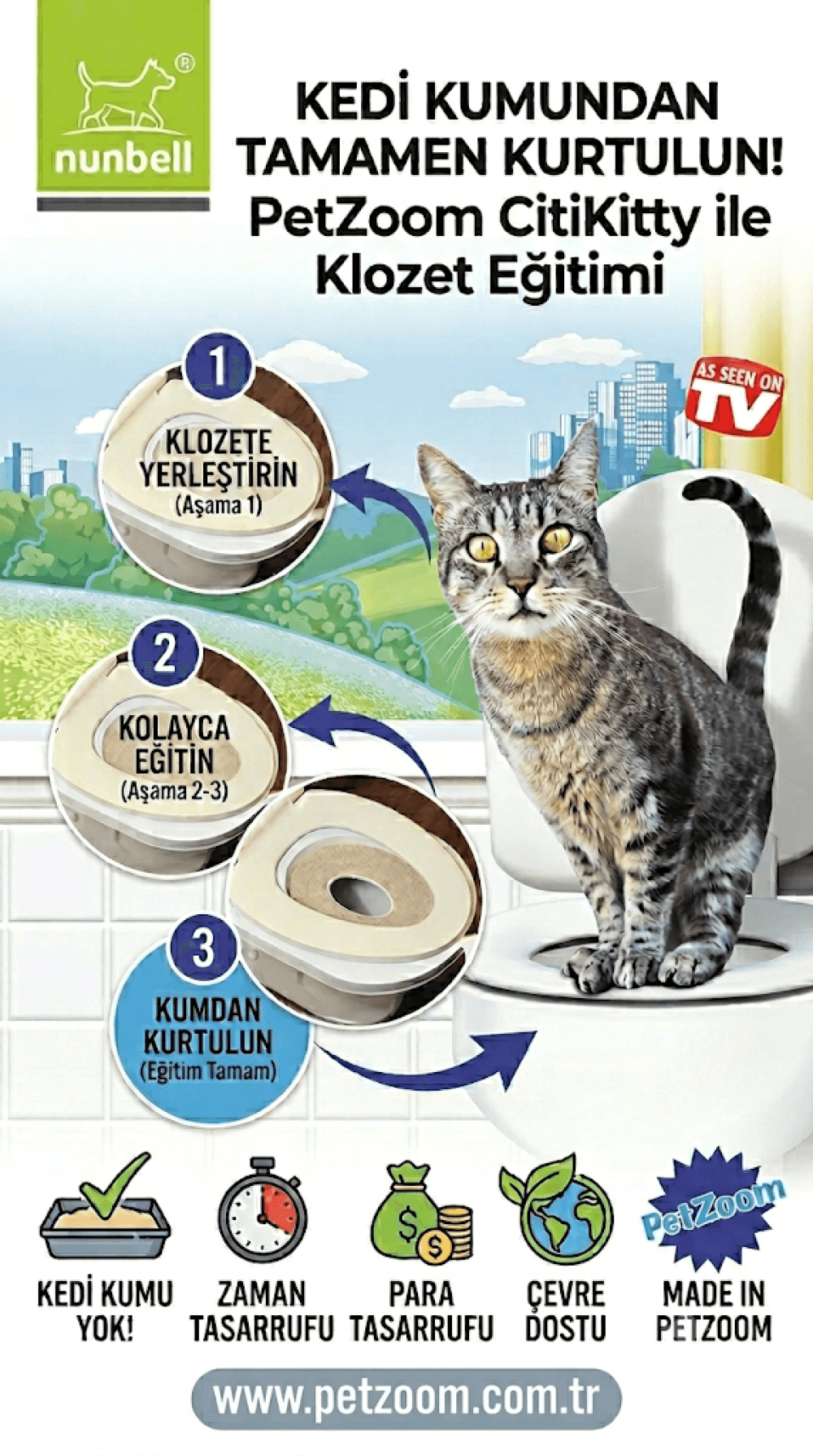 Petzoom Klozet Kedi Tuvaleti ***
