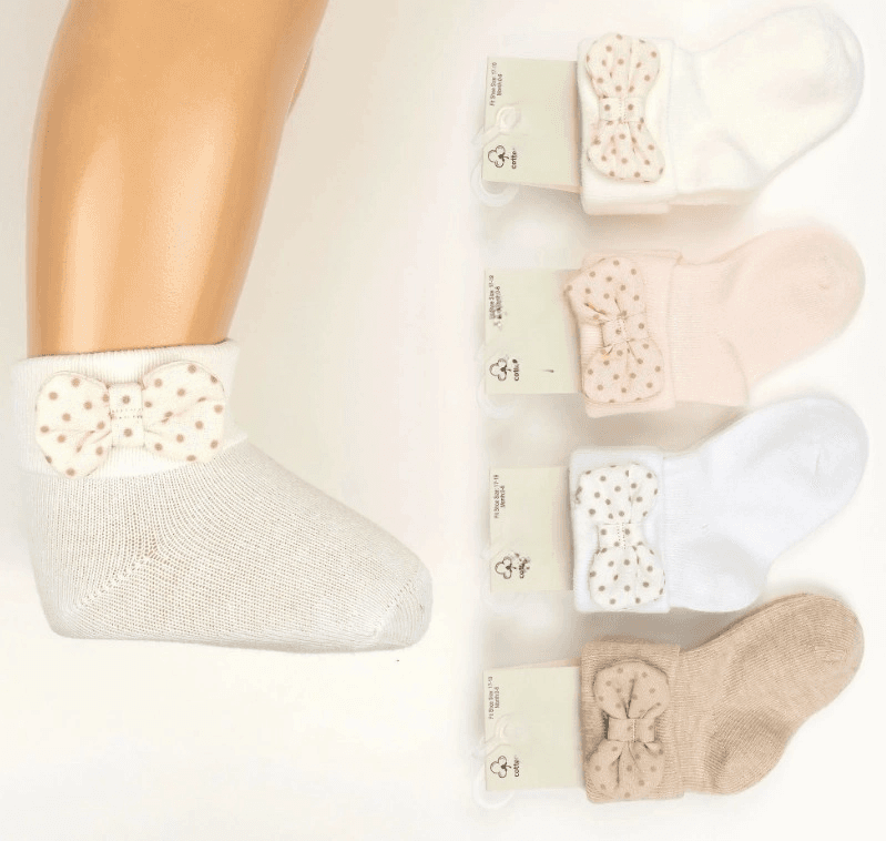 Turta Aksesuarlı Bebek Soket Çorap K46293