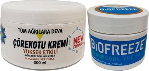 Biofreeze Çörek Otu Kremi Xlwhite Büyük 200 ml Krem + Biofreeze Cool The Paincream 150 ml / Masaj Seti
