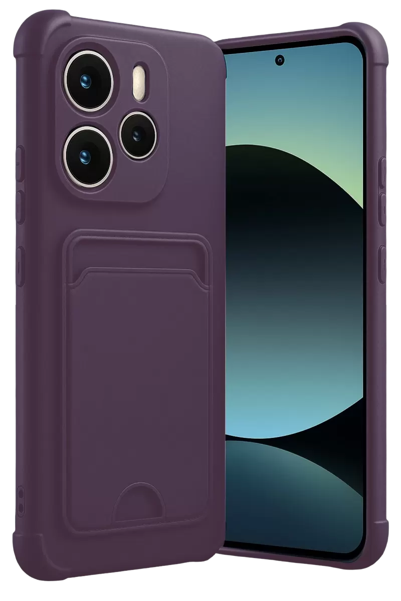 Note 14 4G Kelvin Kartvizitli Silikon - Derin Mor
