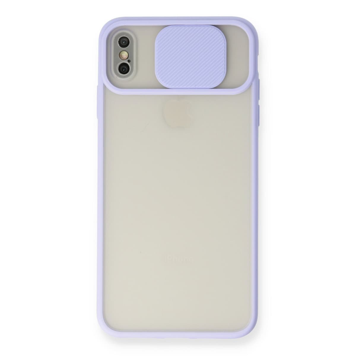 iPhone X Kılıf Palm Buzlu Kamera Sürgülü Silikon - Lila