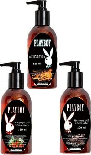 Playboy 3 Adet Playboy Çilek Aromalı Vücut Masaj Yağı
