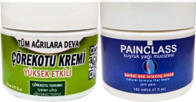 Çörek Otu Kremi Orta Boy 100 ml - Painclass 150 ml Kuyruk Yağı Kremi