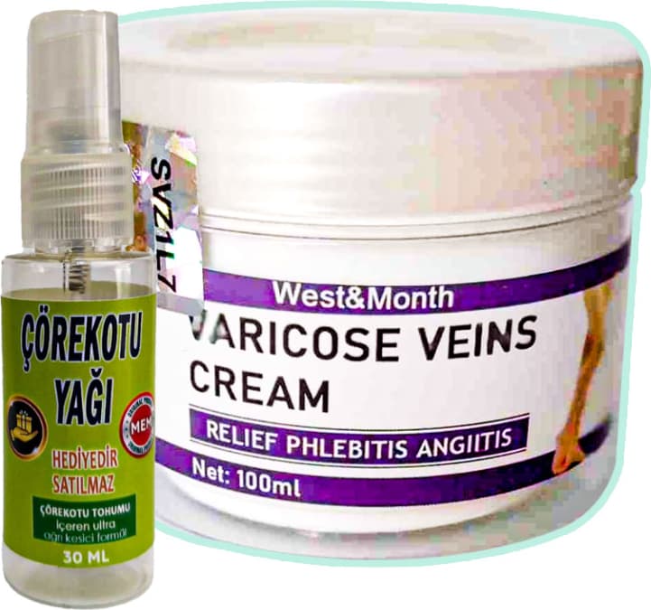 Varicose Veins 100 ml 1 Adet West&month Varislerinize Krem + Çörek Otu Yağı Teskin Yağı 30 ml