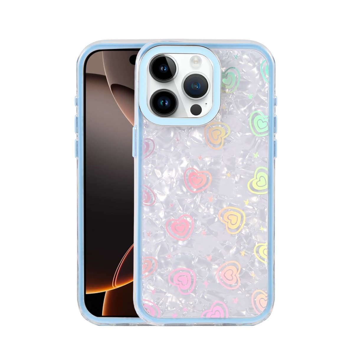 iPhone 16 Pro Lumi Desenli Kapak - Mavi