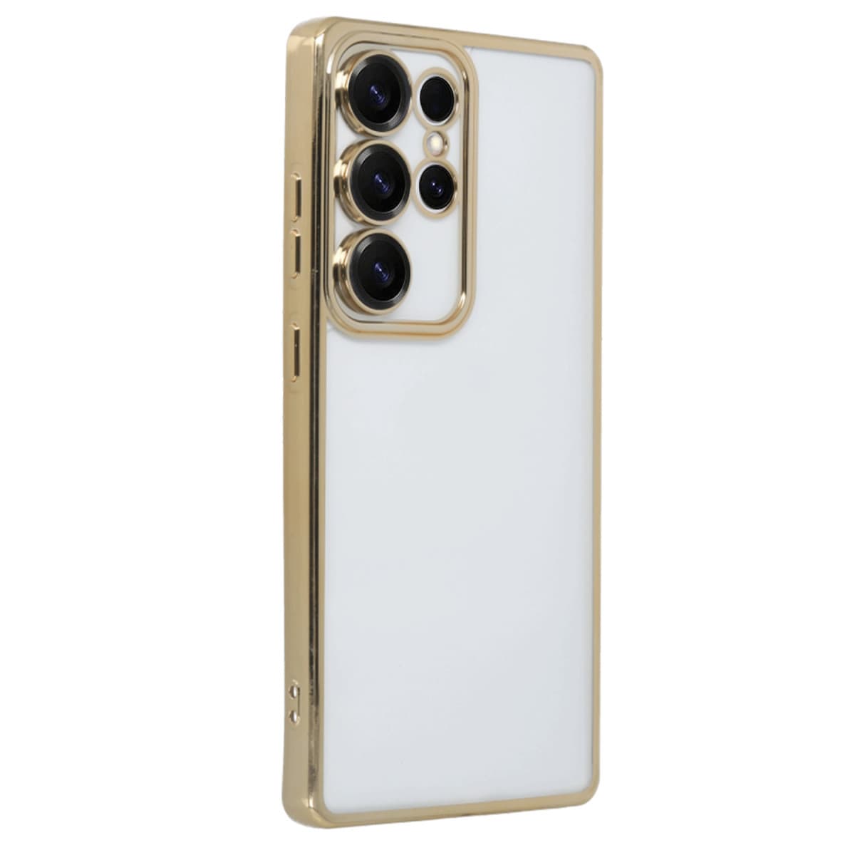 Galaxy S25 Ultra Kılıf Razer Lensli Silikon - Gold