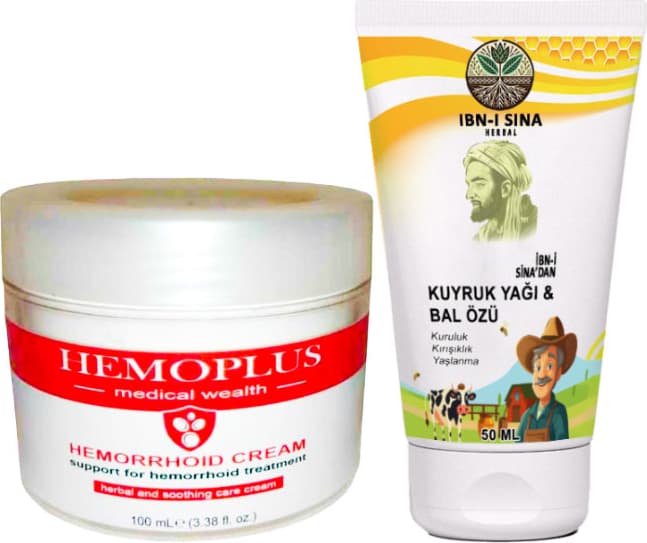 Hemoplus Hemeroidinize 100 ml Krem + Ibn-I Sina Kuyruk Yağ & Bal Özü Yaşlanmaya Çizgilere Karşıt Krem