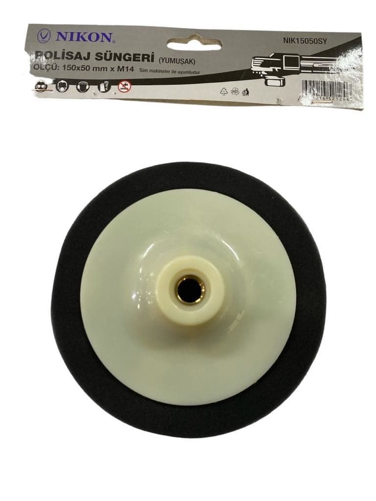15050SY Polisaj Süngeri 150 mm Siyah Yumuşak